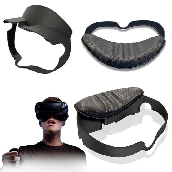 Подушечка для лица VR-гарнитуры для Meta Quest 3 из искусственной кожи, дышащая, для очков виртуальной реальности, чехол-подушка для лица, запасные части, аксессуары