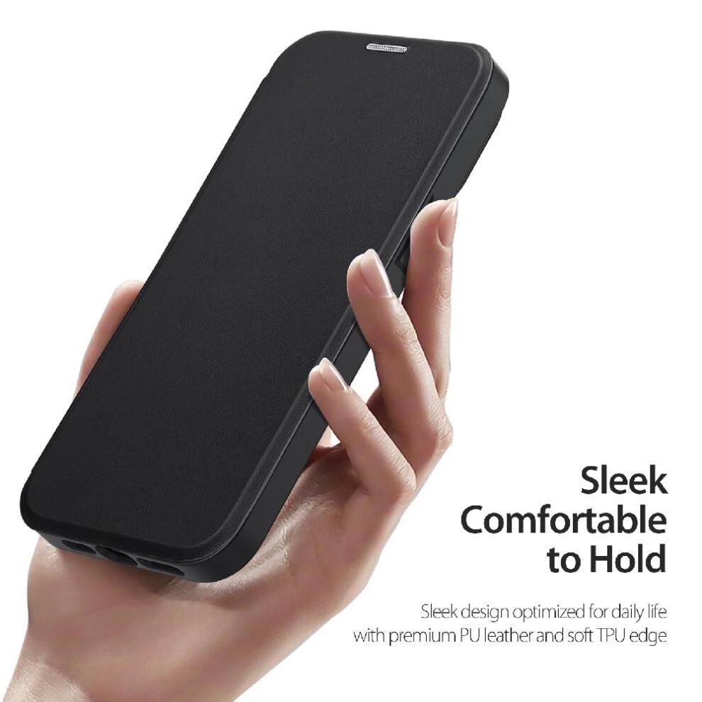 (Black) Case For IPhone 13 Pro With RFID Blocking Card Slot PU Leather Cover Shockproof Full Protective Flip Folio Wallet Case Case Wallet With