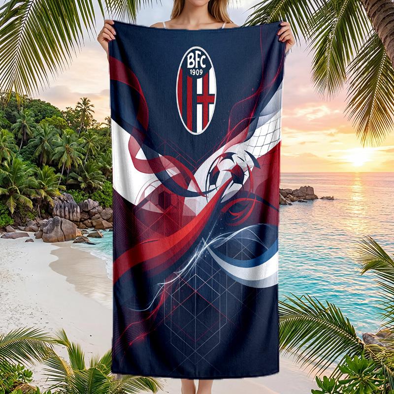 Bologna FC print Quick Dry Beach Towel Microfiber Absorbent Portable Travel Swimming Towel