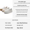 Masuism Women's White Chunky-Sole Sneakers - 2024 Autumn Height-Enhancing Casual Shoes