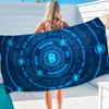 Bitcoin Эволюция Денег Пляжное Полотенце Мультяшное Милое Летнее Детское Большое Для Ванны Бассейна Пляжа Микрофибра Впитывающее