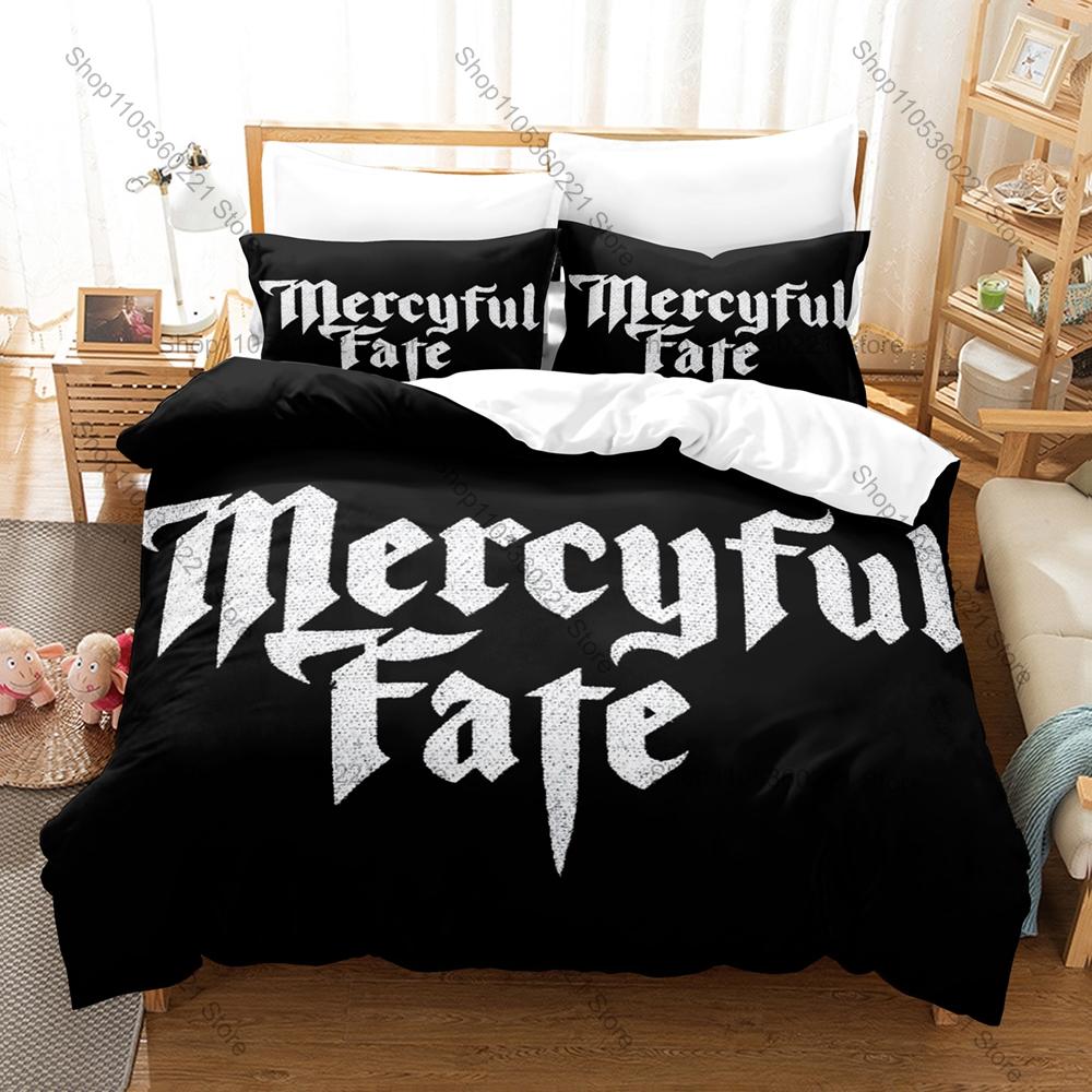Крутой пододеяльник Mercyful Fate + 2 наволочки Melissa Винтажный Альбом Череп Полиэстер Постельное белье Декор Для Датской Блэк-метал группы F
