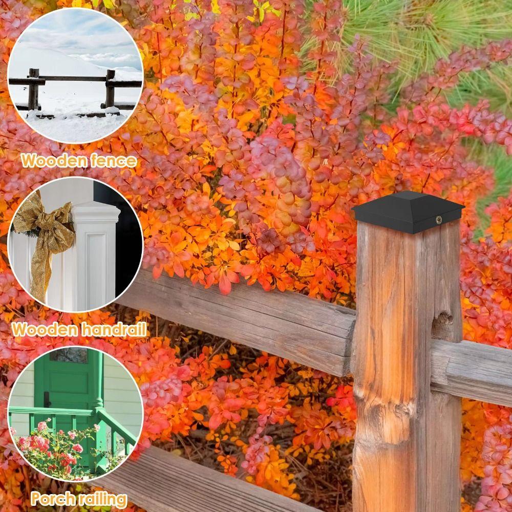 6Pcs Replacement Fence Post Cover Waterproof Fence Column Toppers Posts Top Protector  Backyard
