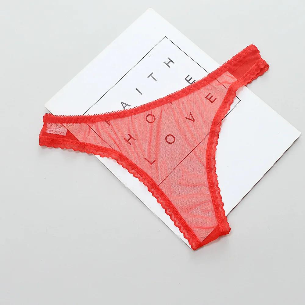 Sexy Women's Panties Lingerie G String Thongs Lace Underwear Female Perspective Women's Thong Sheer Panties Transparent Knickers