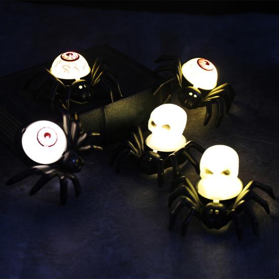 Светодиодный ночник в виде паука, настенная настольная лампа с изображением паука, мини-лампочка с жуткой атмосферой на Хэллоуин