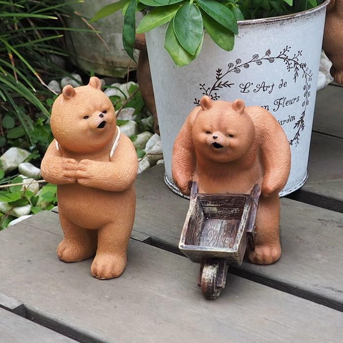 Resin Dad Bear Cart 3351