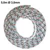 Starter rope for lawn mower pull cord 5 0 meters long with 3 0mm diameter replacement part suited for various garden machinery