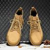 2024 Winter Hot Selling Men's Workwear Boots Warm Cotton Shoes Outdoor Trendy High Top Shoes Men's Thick Soled Hiking Shoes