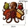 Деревянная тарелка для мяса, сыра, фруктов в форме осьминога Элегантный поднос для закусок Домашняя Кухонная Подача Готовых Блюд Украшение Уникальный Дизайн