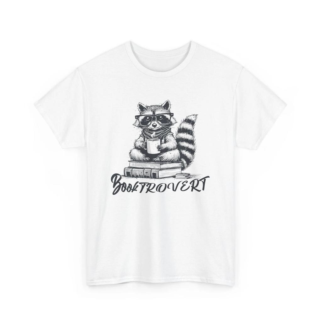 Book Lover T-Shirt | Funny Reading Shirt | Raccoon Book Trovert T-Shirt