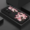 Мягкий чехол для телефона из ТПУ с розовым цветочным принтом для Samsung S25 Plus S24 FE S23 Ultra S22 A56 A16 A15 A55 A36 A06 A05 A35 A34, противоударный матовый чехол-бампер