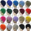 Headband Bandanas Hijab Adult 1PC Knotted High Quality Indian Cap Stretchy Chemo Head Wrap Muslim Hat For Women Popular Turban Hot Sale  Accessories
