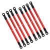 8PCS Aluminum Alloy Link Rod Linkage Set 313MM Wheelbase Replacement for AXIAL 1/10 SCX10 90046