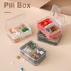 Портативный многофункциональный органайзер для таблеток в аптечке, прозрачный дизайн, герметичный, влагостойкий, компактный