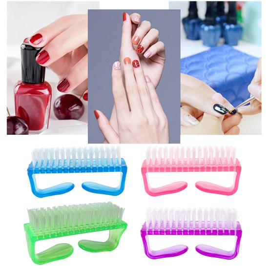 4 шт. Щеточки для чистки ногтей с мягкой щетиной и ручкой для чистки ногтей