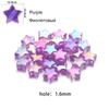 100pcs Acrylic Star Spacer Loose Beads Five-pointed Star Transparent Rainbow Color Beads For Jewelry Making Findings Accessories
