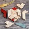 Деревянный 3D Пазл Шестиугольный Тренировка IQ Логики Головоломка Загадка для Ума Монтессори Развивающие Подарки Для Детей Мальчиков Девочек