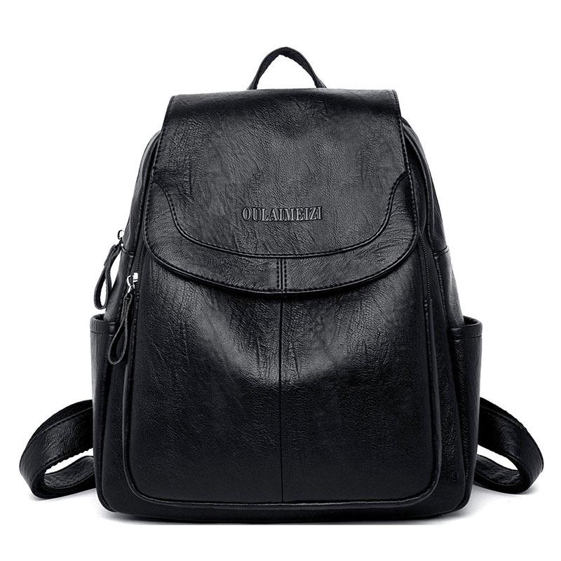 Women Bag Backpack Wild Leather Sheepskin Ladies Backpack Fashion Middle School Female Backpack Bag
