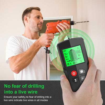 Настенный сканер Stud Finder Электронный детектор гвоздиков 5 в 1 с ЖК-дисплеем HD, используемый для обнаружения