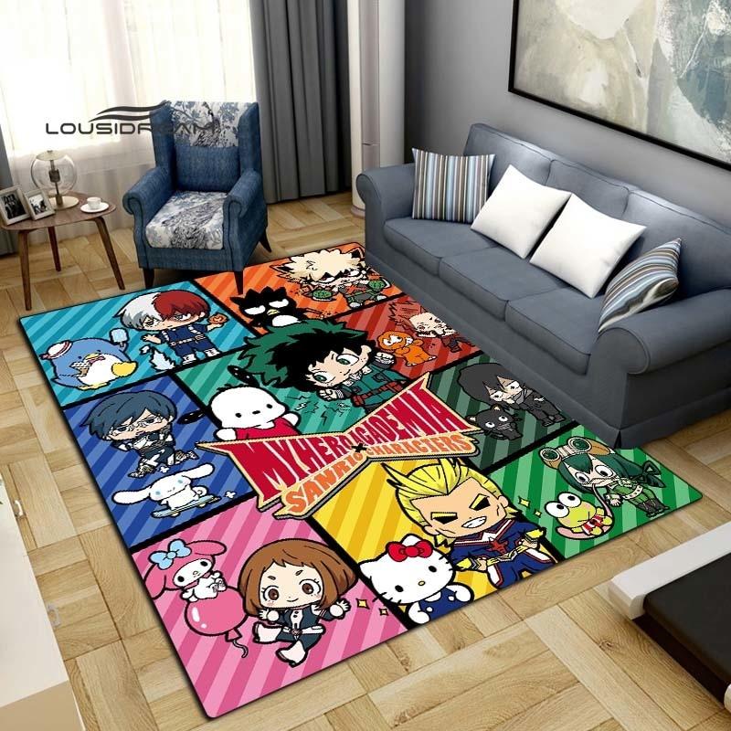 Коврики My Hero Academia, модный 3D-печать, аниме, гостиная, спальня, большой мягкий ковер, домашний милый коврик для детской комнаты