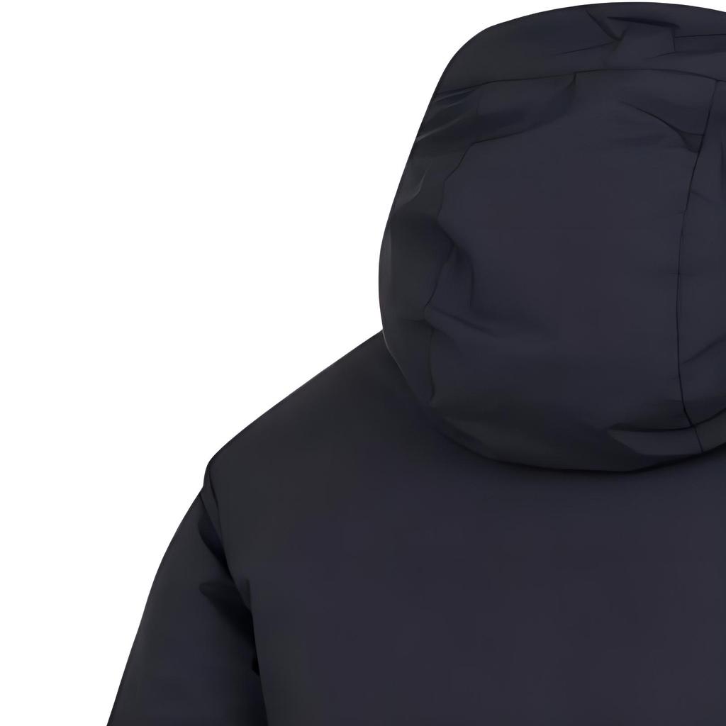 Puma Ветрозащитная теплая куртка-пуховик с логотипом, однотонная, мужская, черная 933446-01