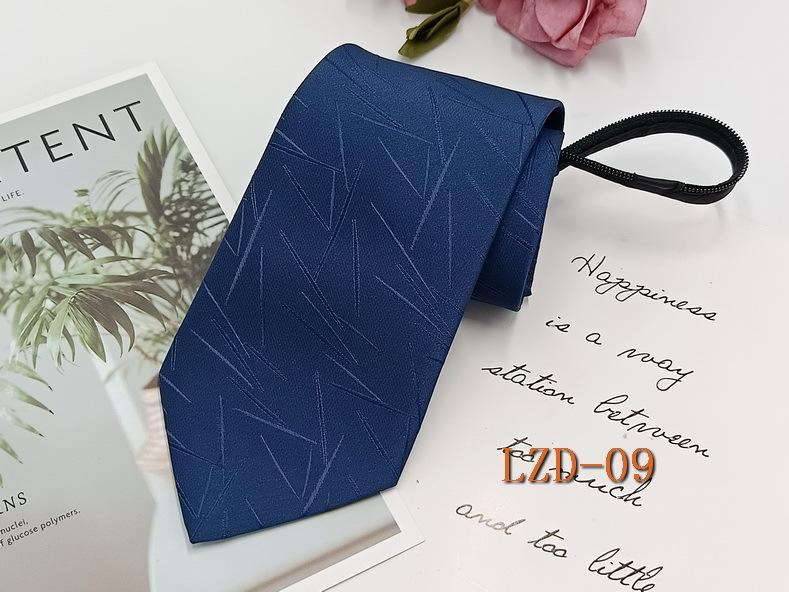 Мужской деловой галстук с ленивой молнией 8 см, легко завязывается, полосатый черный галстук без узлов