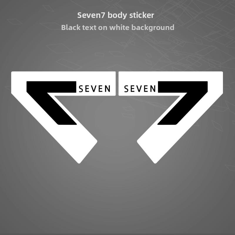 Suitable for mini cooper modified SEVEN 7 personalized reflective car sticker, creative body decoration sticker dd77