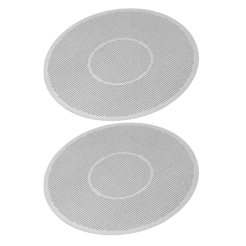 2pcs set Rustproof Disc Coffee Filter Stainless Steel Coffee Filter Cafe Maker Use