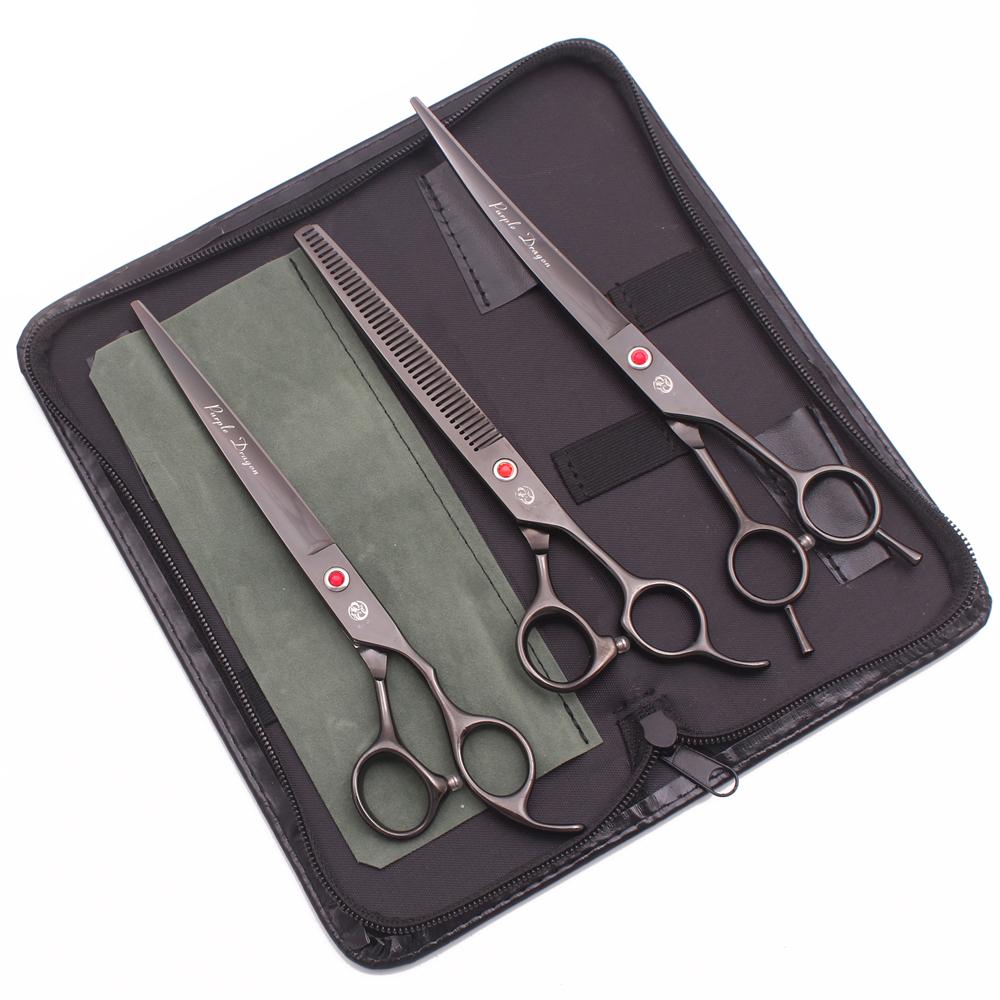 Purple Dragon 8 Inch Dog Grooming Scissors Thinning Shears Professional Cat Pet Scissors Hair Cutting High Quality Z3015-b