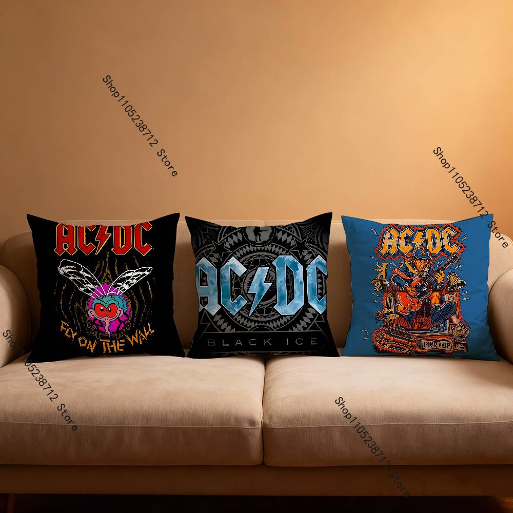 Крутые чехлы на подушки с изображением певца A-ACDC Rock Band, мультяшные, декоративные для дивана, для дома, двусторонняя печать, короткий плюш, милые чехлы на подушки