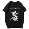 Мужская футболка Sepultura Хлопок Y2K Графическая с коротким рукавом Унисекс Одежда Футболки