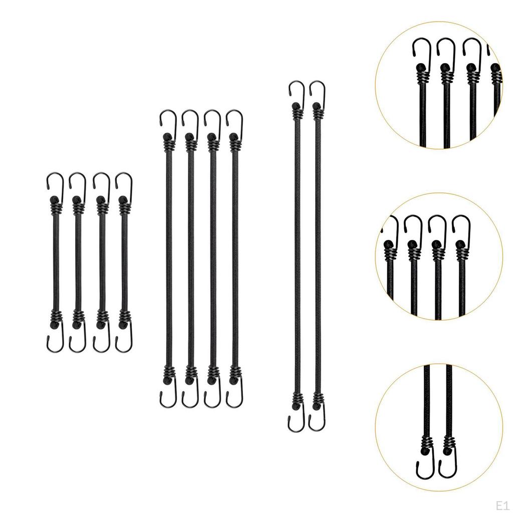 10 шт. эластичных шнуров с крючками, износостойкие стяжные ремни для кемпинговых грузовиков