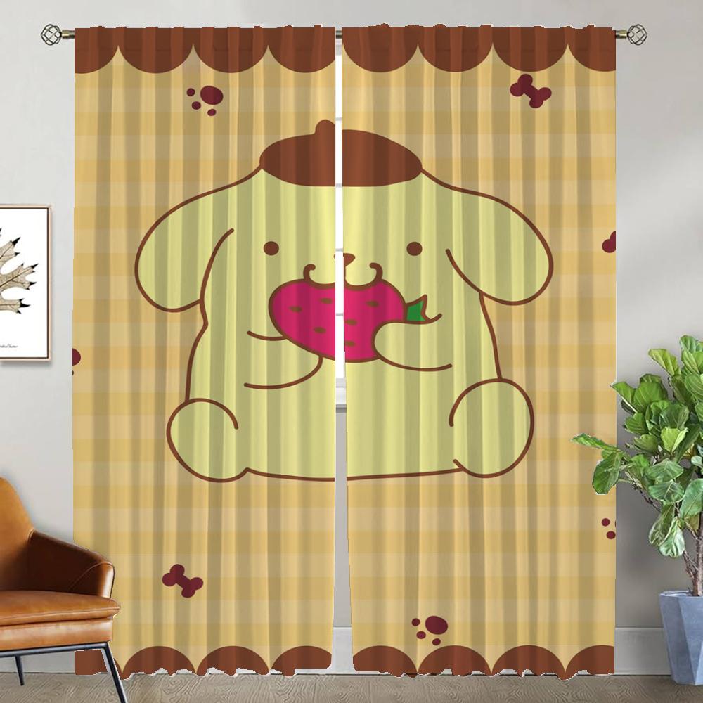 P-Pompom Purin затемняющие шторы для гостиной оконные шторы тюль для спальни украшение на Хэллоуин домашний интерьер шторы