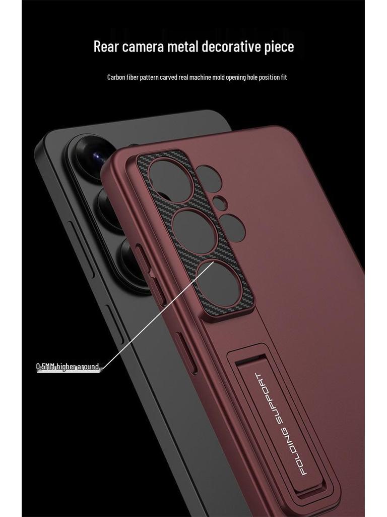Тонкий чехол-подставка Samsung S26 - Защитная крышка однотонного цвета