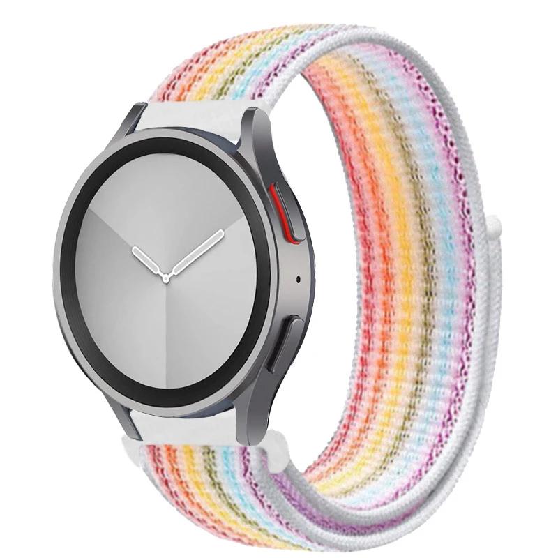Nylon Loop Band For Samsung Galaxy Watch 6/5/pro/4/Classic/active 2 43-47-44mm 20mm/22mm Sport Bracelet Huawei Gt 4/2/e/3 Strap