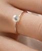 Helene Jewelry Кольцо Мисс из стерлингового серебра 925 пробы с пресноводным жемчугом 6 мм Кольцо с серебряной нитью (Тип D)