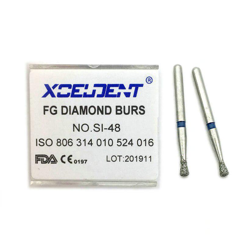 10 шт., стоматологическая алмазная дрель для полировки зубов, сглаживающая дрель с одним перевернутым конусом, инструмент для отбеливания зубов SI-48