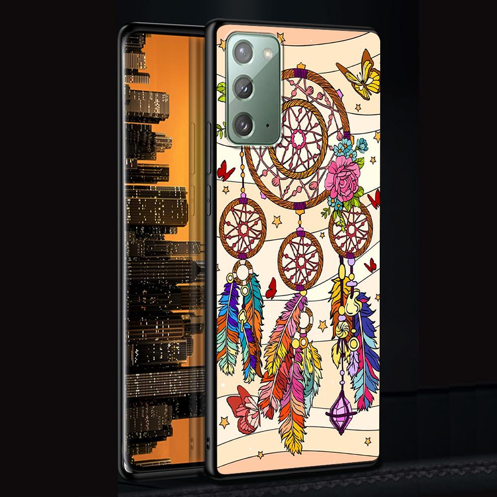 Чехол «Ловец снов» для Samsung Galaxy Note 20 Ultra 10 Lite 9 8 A53 A52 S21 FE S22 Plus, черный силиконовый чехол для телефона