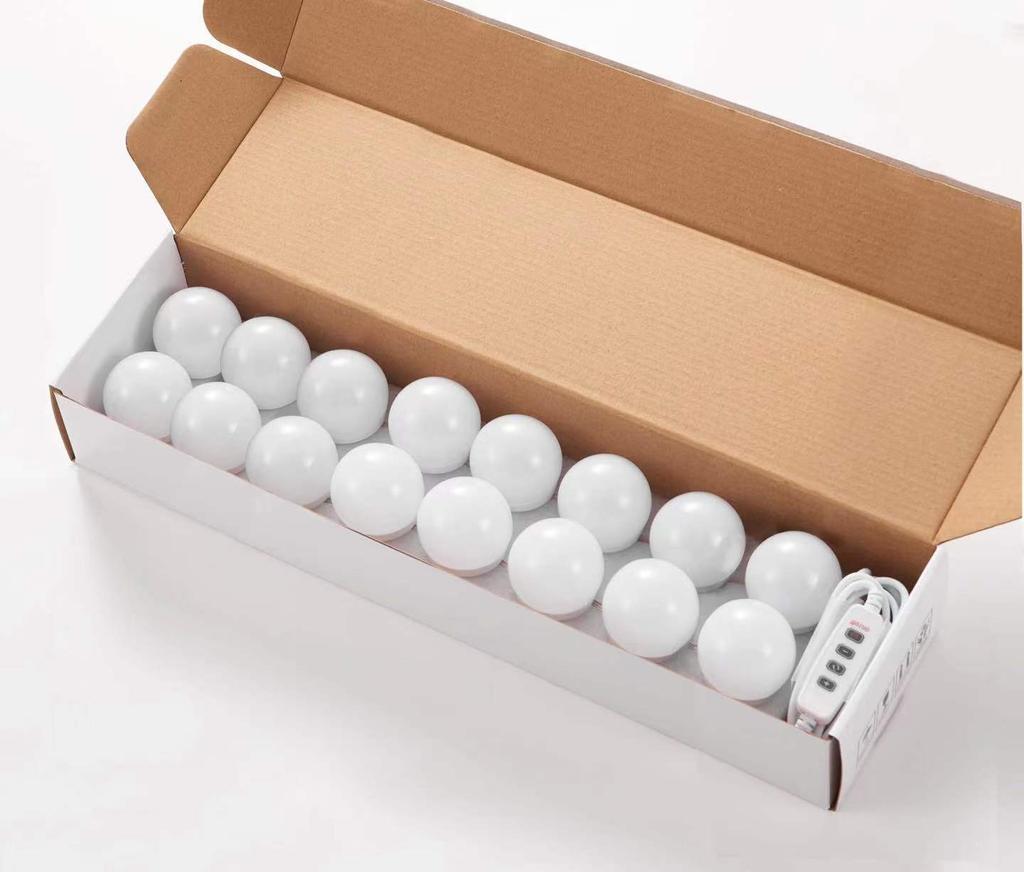 USB трехцветная регулировка яркости Голливудское зеркало фара зеркальная лампа лампа для макияжа лампочка фара 5В лампа для ванной