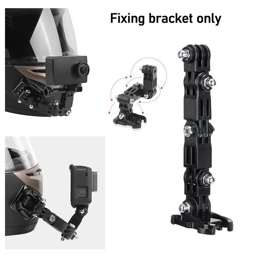 Helmet Strap Mount For DJI Action 4 3 Gopro Hero 12 11 10 9 Motorcycle DJI Osmo Action Camera Mount Full Face Holder Accessories