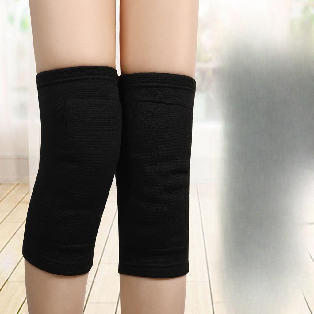 Unisex Winter Faux Rabbit Hair Knee Warmers Fleece-Lined Thickened for Cycling Cold Protection Elderly Knee Protection