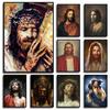 Vintage Jesus Christ Portrait Posters and Prints Canvas Painting Christian Religion Wall Art Picture for Living Room Home Decor