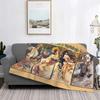Плед с картинами эпохи Возрождения Средневековый Винтажный Европейская Эстетика Теплый Удобный Фланелевый Плед Искусство Женские Пледы