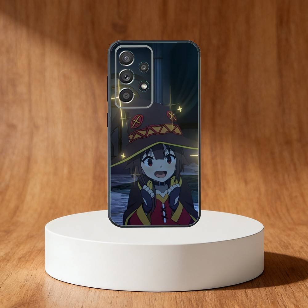 Чехол для телефона Megumin Anime K-KonoSuba Для Samsung S25,S24,S21,S22,S23,S30,Ultra,S20,Plus,Fe,Note,10,9,5G Черный Чехол