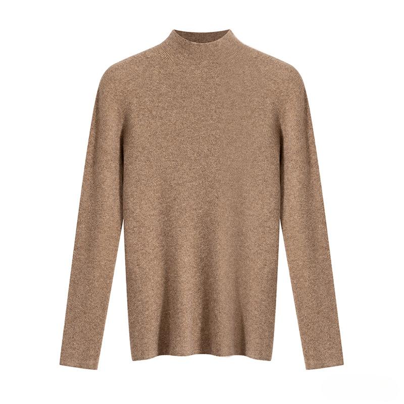 Solid Colour Cashmere Sweater Black Pullover Innerwear Autumn and Winter Knitted Bottom Shirt