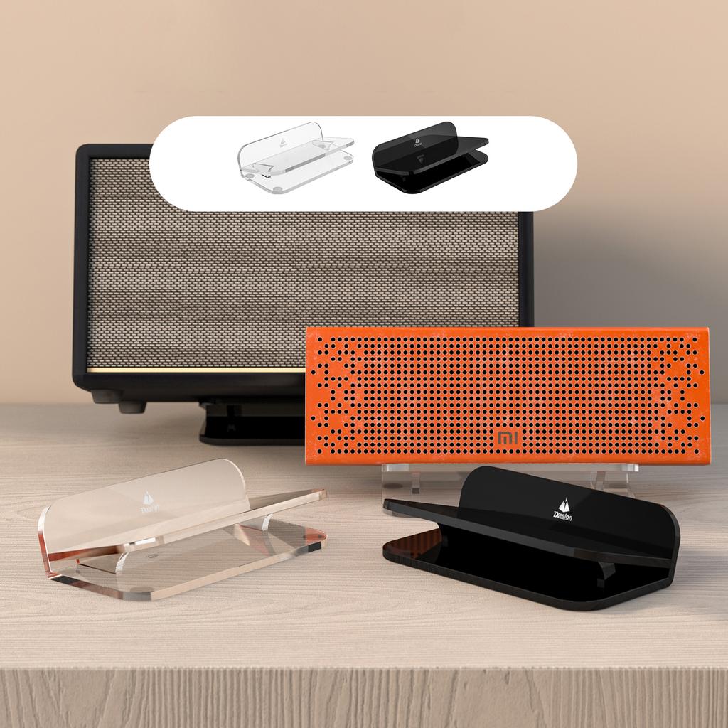 For Marshall/ Speaker Tilt Stand with Anti-Slip Mat Square Speaker Storage Rack Acrylic Universal Speaker Holder Speaker Base