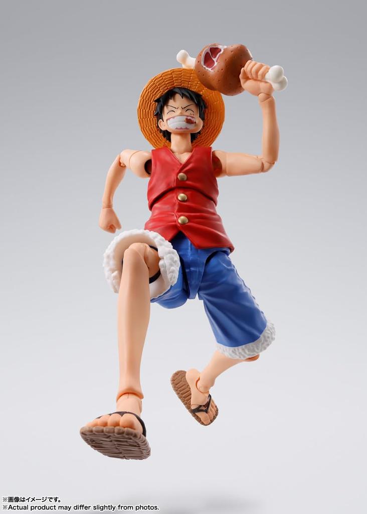 TAMASHII NATIONS SHFiguarts ONE PIECE Monkey D. Луффи - Рассвет приключений - Прибл.. Подвижная фигурка из АБС и ПВХ, 145 мм