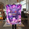 1 шт. Фланелевое одеяло с принтом Pokemon, Высококачественное, Удобное для всех сезонов, Декор для дома, Тепло и уют, Идеально для Рождественских подарков