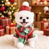 Christmas Pet Neck Warmer Winter Cat Scarf Hat Cozy Small Dog Accessories  for Puppy Kitten