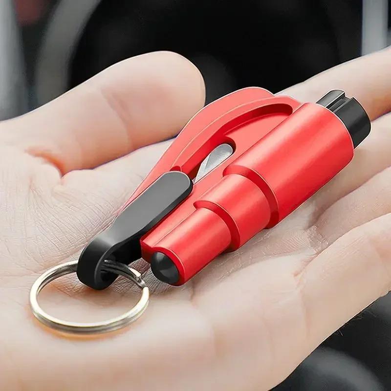 5 шт. Мини-молоток безопасности Автомобильный аварийно-спасательный набор Брелок Нож Резак для ремня безопасности Аварийный молоток для разбивания стекла перевозится